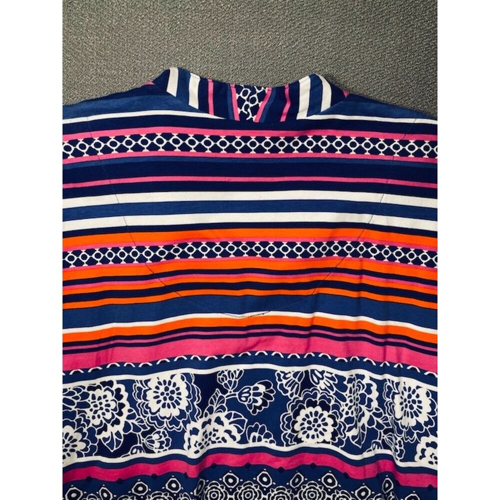 Ruby Rd NWT Colorful Mixed Print Tunic Top L Coastal Resort Cruise Travel - Picture 6 of 9